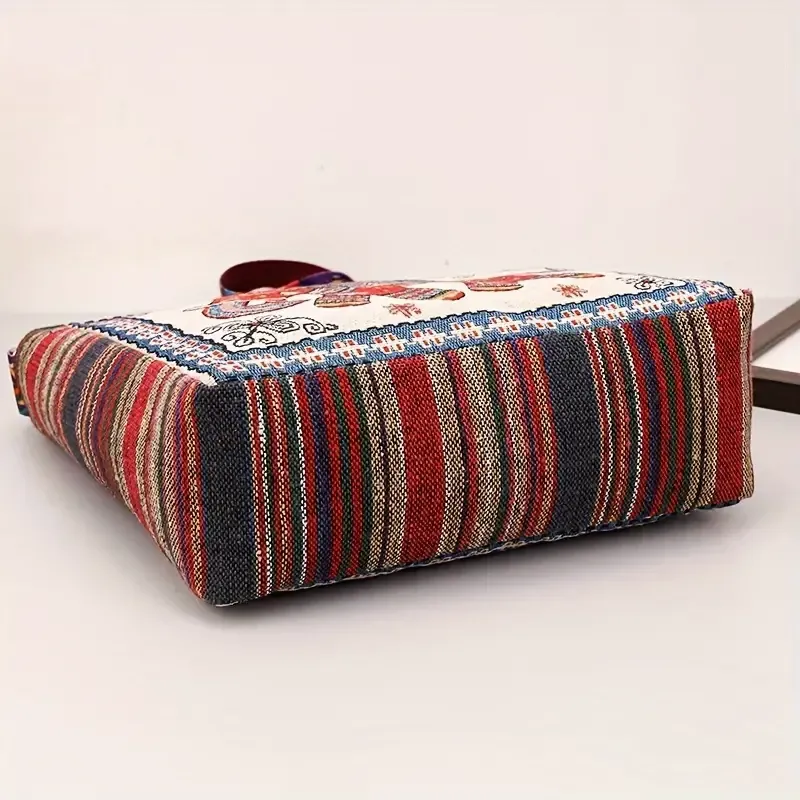 Bohemian Tribal Embroidered Elephant Shoulder Bag