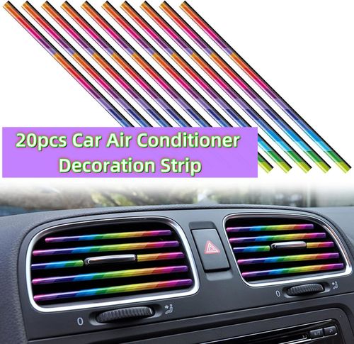 20 pieces Car Air Conditioner Decoration Strip for Vent Outlet