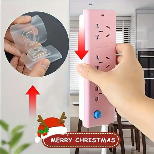 10 Pairs Transparent Double-sided Adhesive Wall Hooks