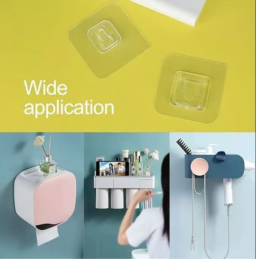 10 Pairs Transparent Double-sided Adhesive Wall Hooks