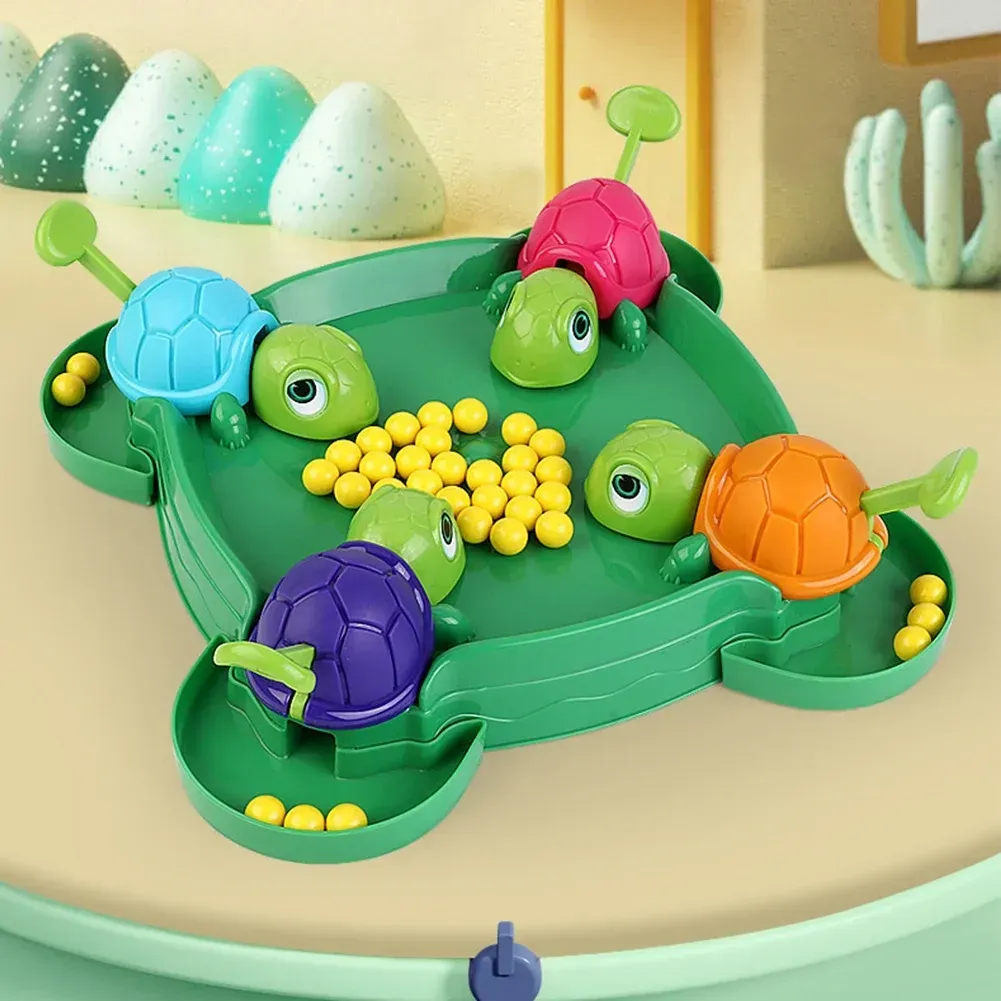Hungry Turtle Game Multiplayer Competitive Race Toy for Children (72pcs Beans)