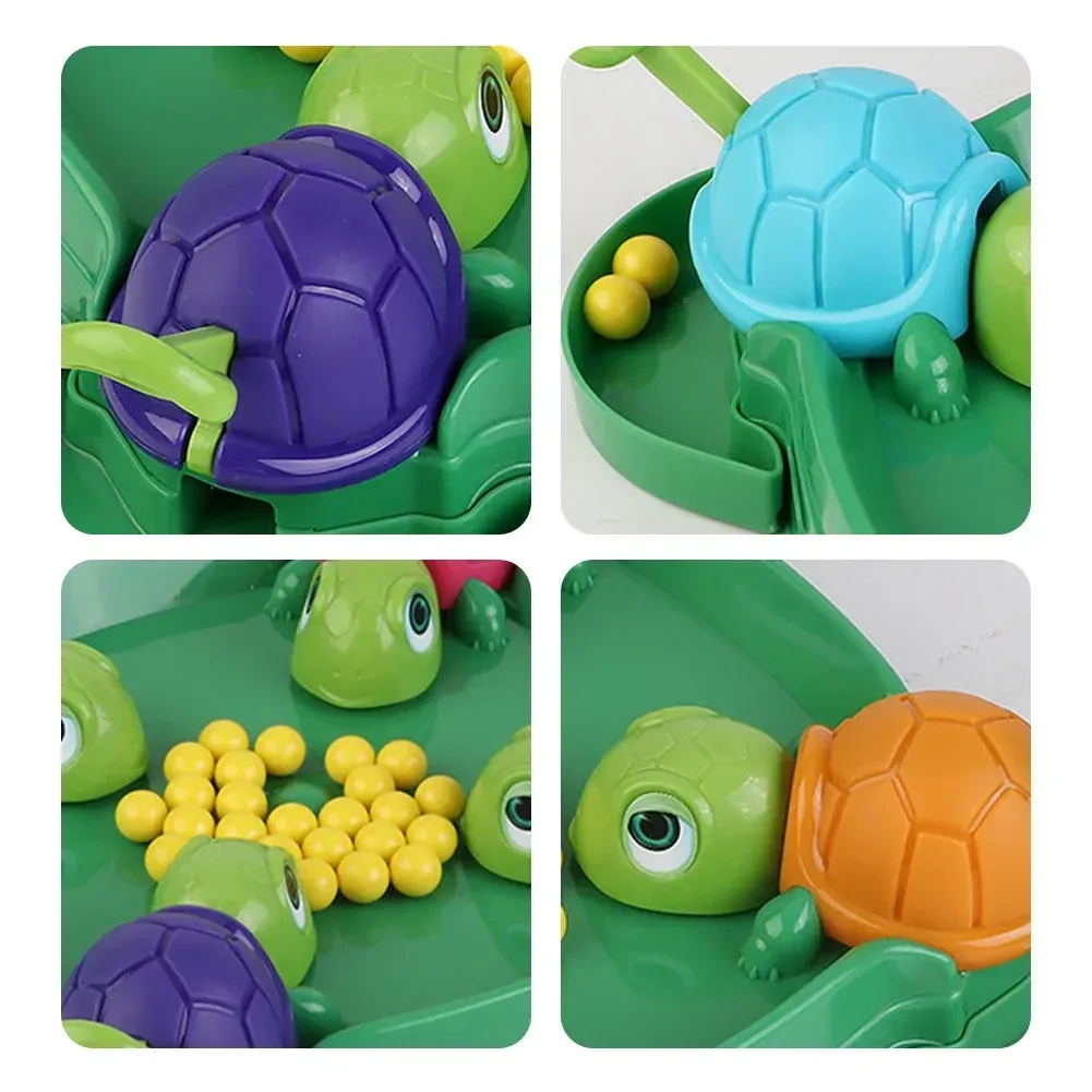 Hungry Turtle Game Multiplayer Competitive Race Toy for Children (72pcs Beans)