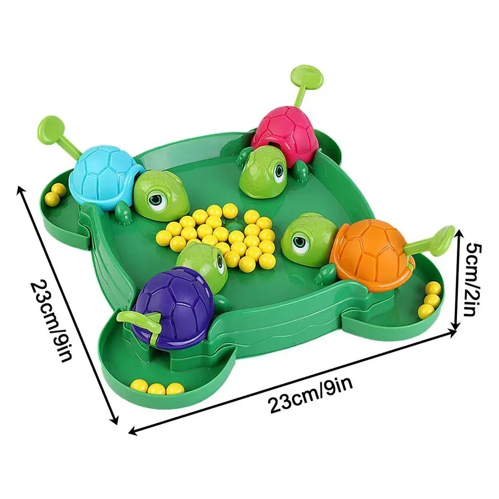 Hungry Turtle Game Multiplayer Competitive Race Toy for Children (72pcs Beans)
