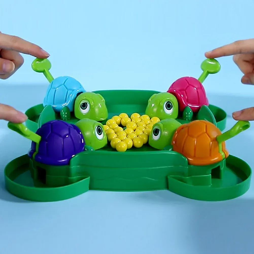 Hungry Turtle Game Multiplayer Competitive Race Toy for Children (72pcs Beans)