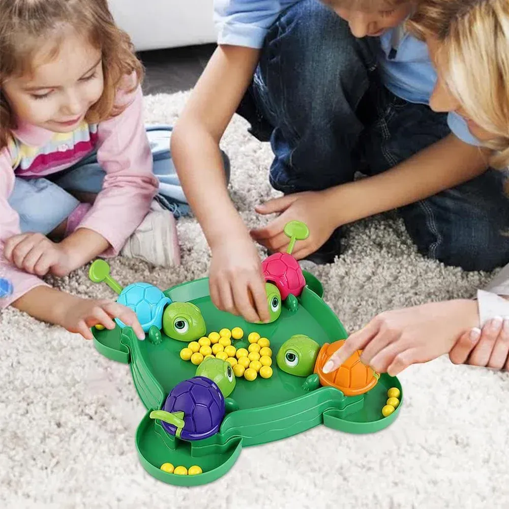 Hungry Turtle Game Multiplayer Competitive Race Toy for Children (72pcs Beans)