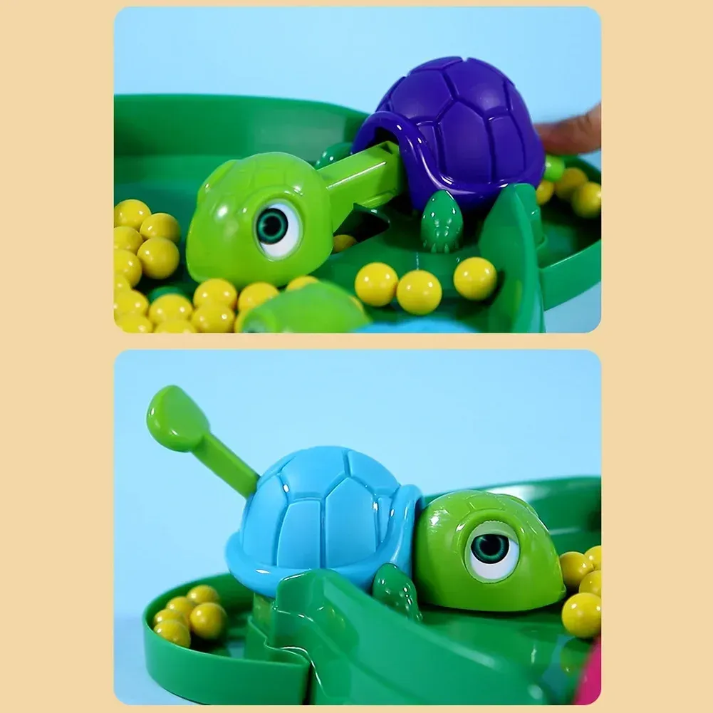Hungry Turtle Game Multiplayer Competitive Race Toy for Children (72pcs Beans)
