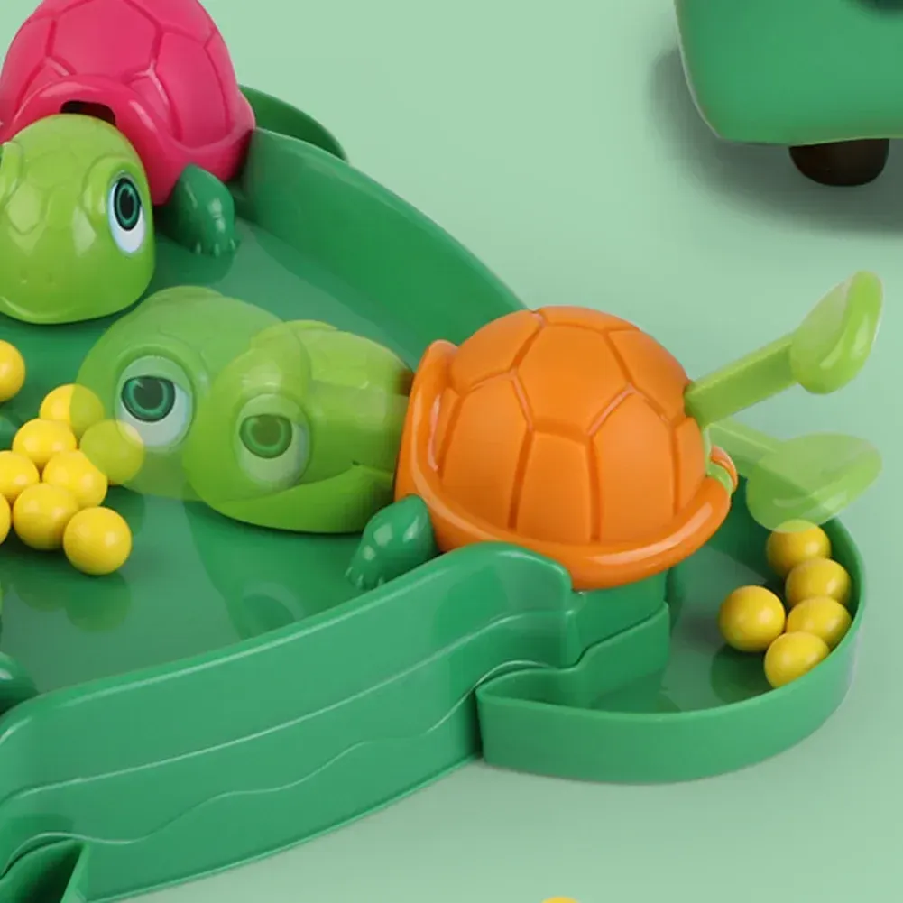 Hungry Turtle Game Multiplayer Competitive Race Toy for Children (72pcs Beans)