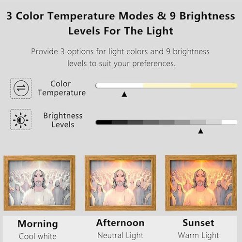 Jesus Lamp  Led Light Up Printing
