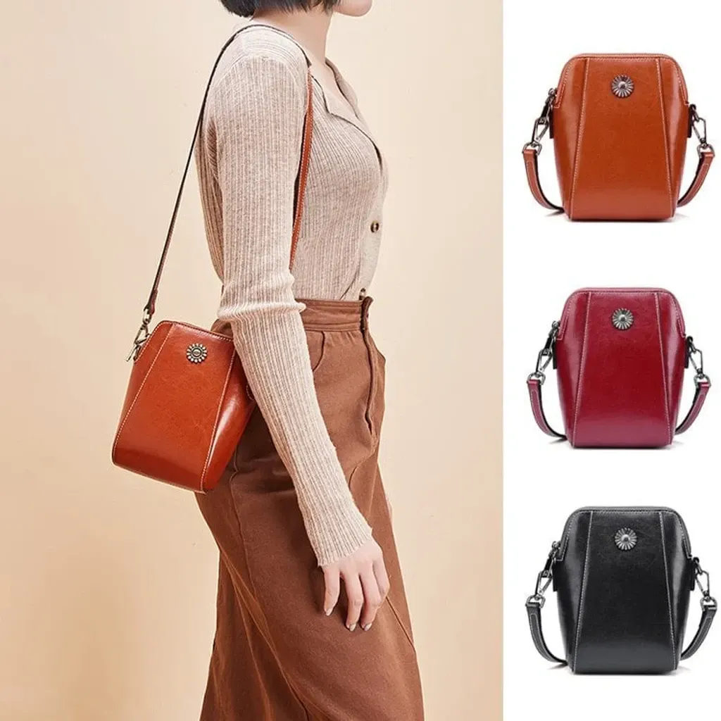 RETRO All-match vertical cellphone bag
