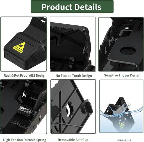 4 Pcs Rat Traps Outdoor Fast Kill