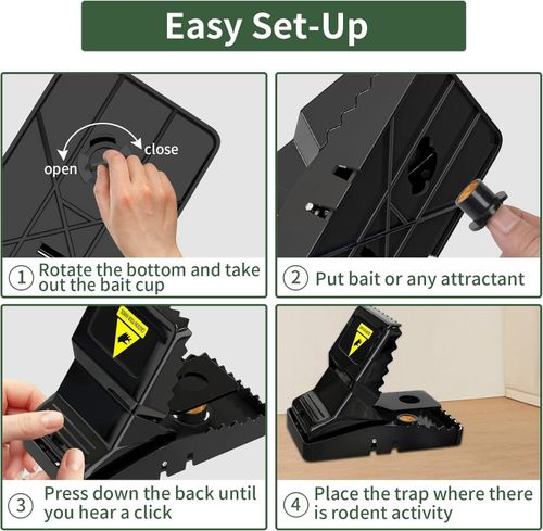 4 Pcs Rat Traps Outdoor Fast Kill