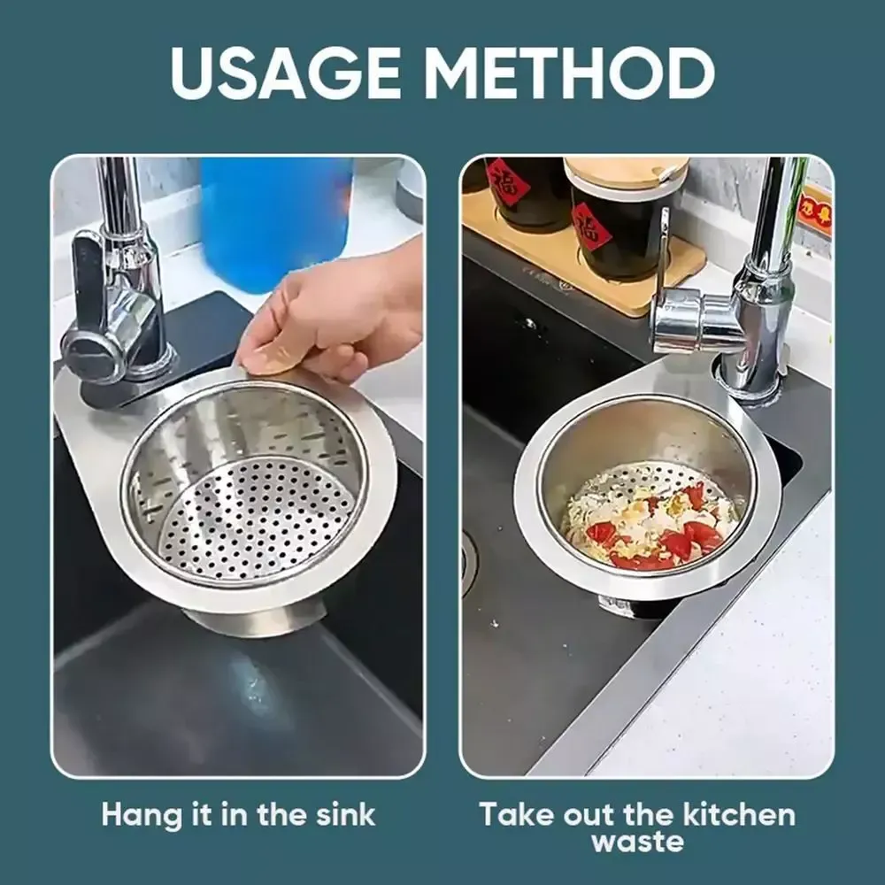 4PCS JS-Swan stainless steel drain basket for kitchen sink