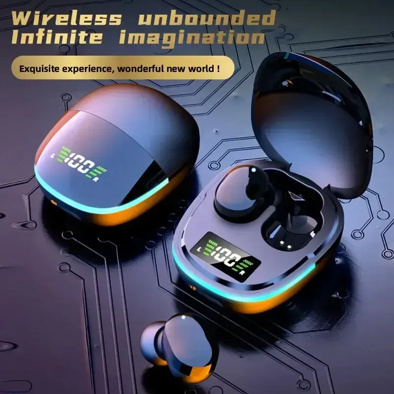 TWS G9S Hi-Fi Wireless Earbuds - Exceptional Sound Quality, Advanced Noise-Canceling Technology, Intuitive Touch Control, Rapid USB Charging Case Included - Perfect for Active Lifestyles, Runners, and Gamers, Ideal Christmas Gift