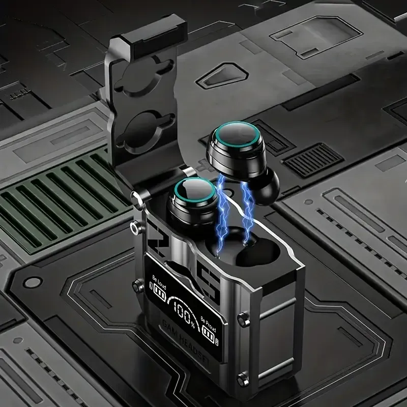 Z25S TWS Wireless Earbuds - Sleek Black & Teal, Wireless 5.3 In-Ear Headphones with Touch Control, USB-C Charging Case, Ideal for Gaming & Workouts, for iPhone & for Xiaomi