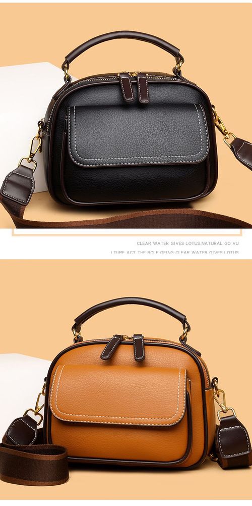 Duo Design double-layer shoulder bag with wide strap