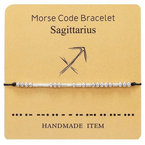 New all-match 12 constellations Morse code couple bracelet