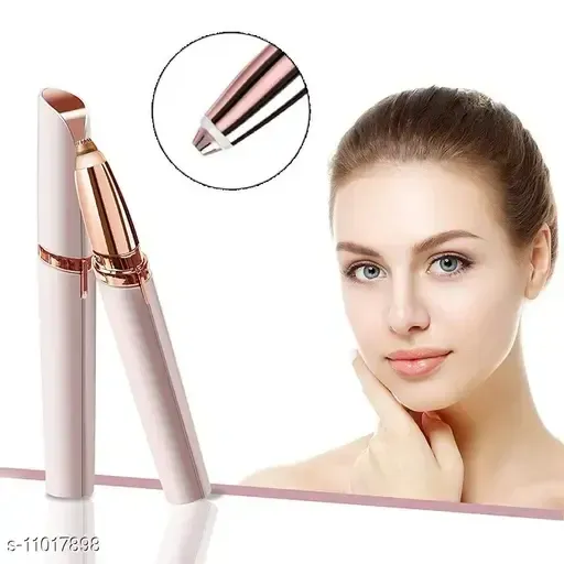 Painless Portable Eyebrow, Face, Lips, Nose Hair Removal Electric Trimmer with Light, Hair Removal Machine For Women eyebrow trimmer