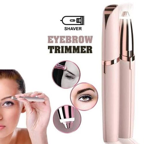 Painless Portable Eyebrow, Face, Lips, Nose Hair Removal Electric Trimmer with Light, Hair Removal Machine For Women eyebrow trimmer