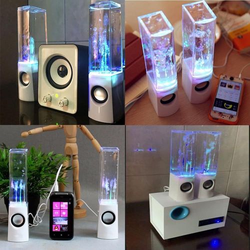 Square water dance speaker