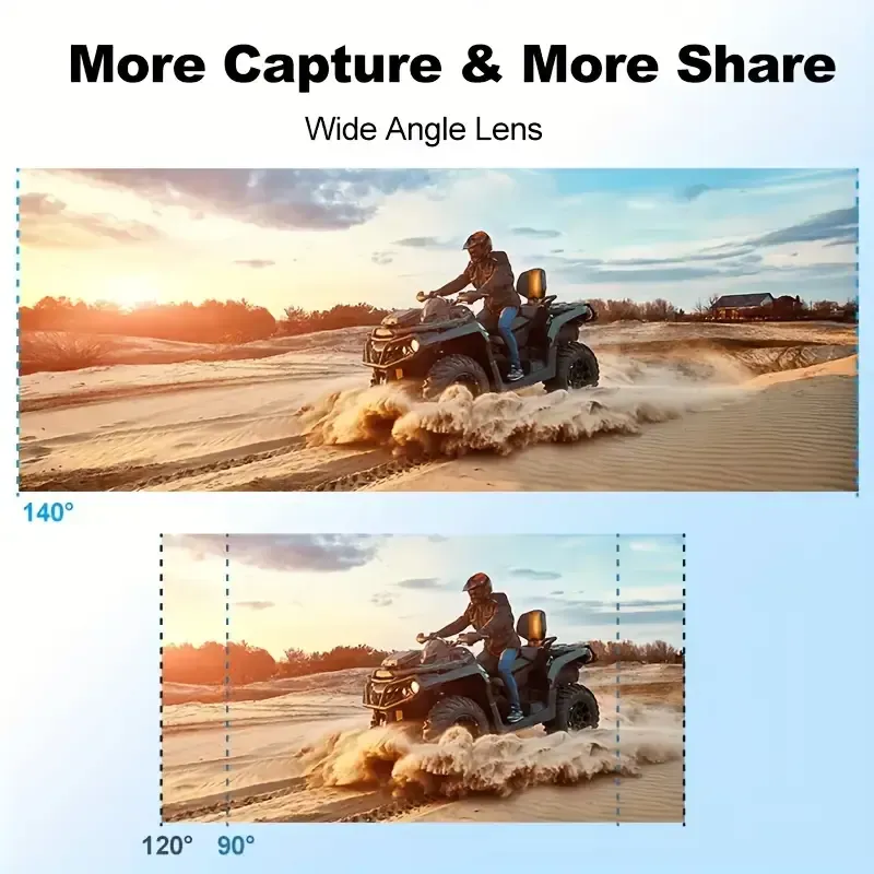 This Is a 1080P HD Action Camera Featuring Ultra HD Recording, a 140° Wide-Angle Lens, a 2.0inch LCD Screen, Designed for Outdoor Sports Recording, with Automatic Exposure, Digital Stabilization, a Fisheye Lens, And Powered by Battery Or USB, Saving Files in MP4 Format.