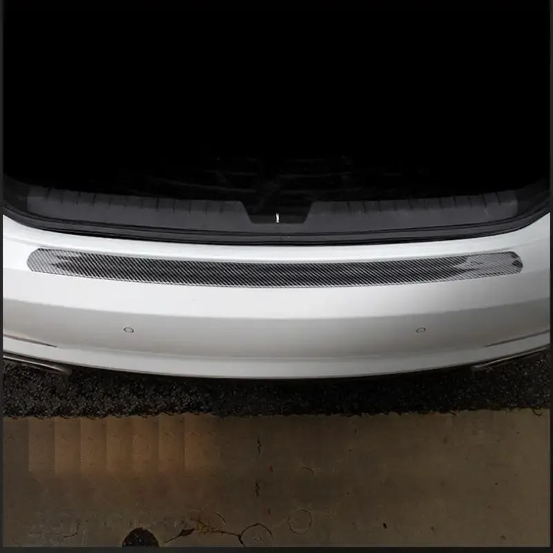 5D Carbon Fiber Reflective Automotive Tape: High-Gloss, Scratch-Resistant, Self-Adhesive Safety Protection for Car Door Sills and Mirrors - Weatherproof Finish, 2.76x118.11 inch Pack