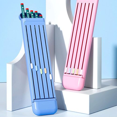 SHIDOW Multifunctional Pencil Case, Pencil Box Set, Small Hard Pencil Case with Slot, Portable Pencil Organizer