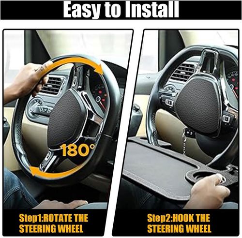 Multifunctional steering wheel dining table