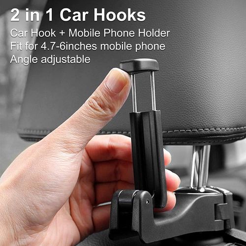 2 PCS 2 in 1 Car Headrest Hidden Hook