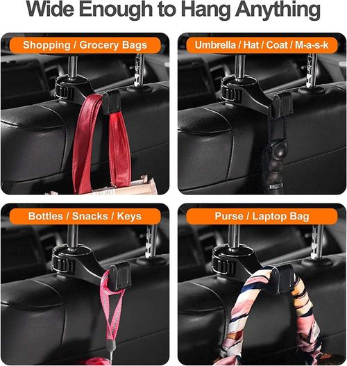 2 PCS 2 in 1 Car Headrest Hidden Hook