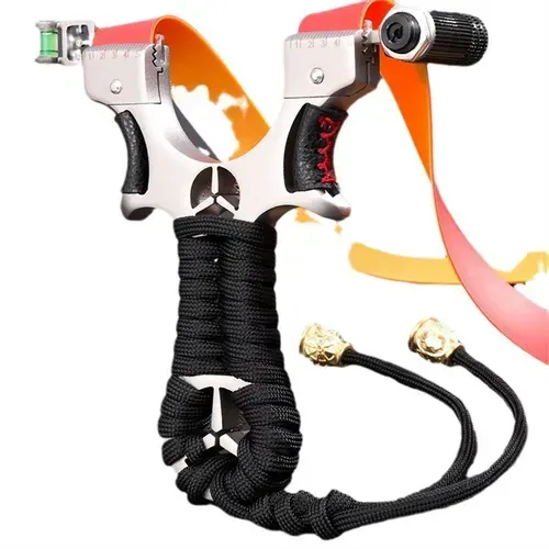 High Precision Laser Slingshot Bow Big Power Stainless Steel Catapult Hunting Accessories Rubber Band Outdoor Shooting Practice