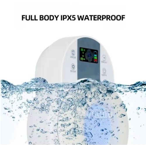 Wall-Mounted Shower Back Brush, Electric Back Exfoliating Brush with 18cm Large Brush Head, 360° Automatic Rotation, High Low Speed, Suitable for Shower and Deep Cleansing and Back Massage
