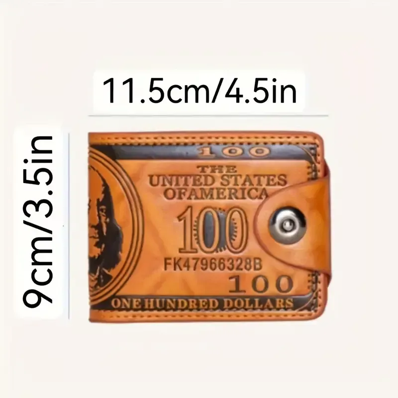 Vintage Buckle Wallet - PU Leather Design with Multiple Compartments for US Dollar Bill and Credit Storage, Easy-Clean PVC Material with Leather Lining - Stylish Purse for Everyday Use