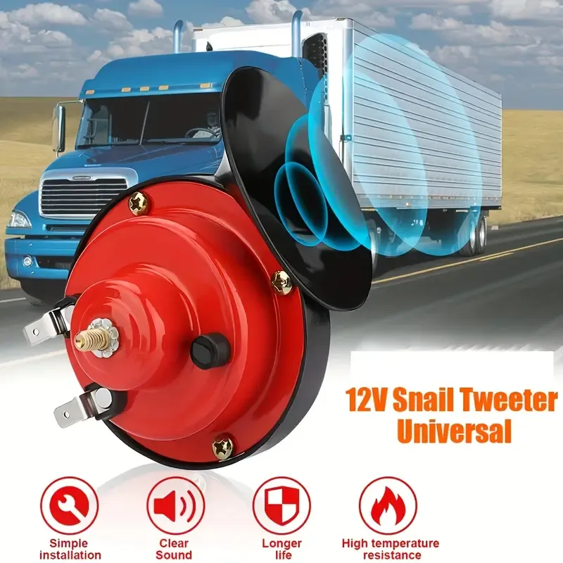 2pcs 130DB Super Loud Train Horns, 12V Air Horn Replacement Kit