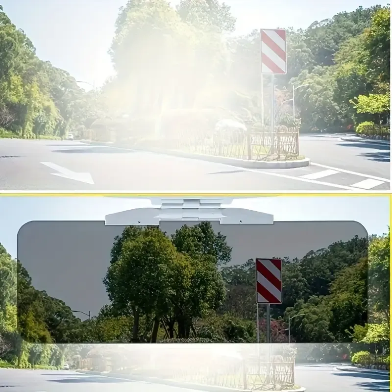 1pc Universal Polarized Car Sun Visor with Anti-Glare Extension, Snap Closure, UV Protection, and Snow Blindness Prevention