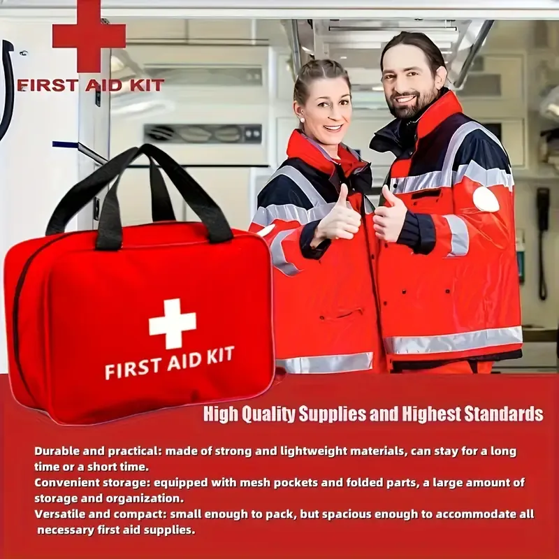 27pcs(173pcs )Multi-purpose Small Large First Aid Kit: Portable Bag For Outdoor Hunting, Hiking, Camping And More - Including Emergency Supplies! Included Accessories