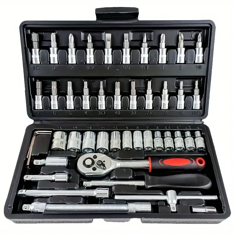 Car Repair Tools, Automotive Maintenance Repairing Tool Accessories Multi-Purpose Repair Tool Set – Ratchet Torque Wrench & Screwdrivers, Portable Auto And Bike  And motorcycle Maintenance Kit