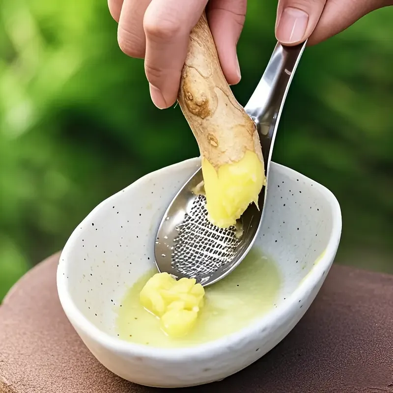 2PCS Stainless Steel Ginger Grater Spoon