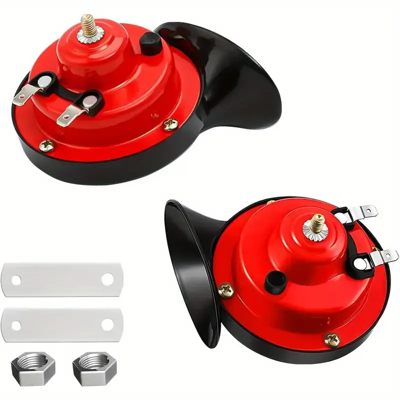 2pcs 130DB Super Loud Train Horns, 12V Air Horn Replacement Kit