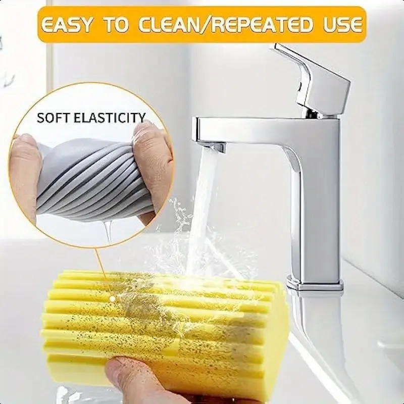 4PCS PVA Sponge Duster Set: High-Density, Multi-Functional Sponge Blocks for Living Room, Bathroom, Kitchen, Car, and Glass Cleaning