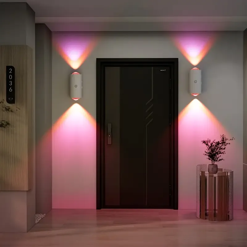 Colorful Gradient Light Atmosphere Night Light Intelligent Human Body Induction Rechargeable Magnetic Magic Color Wall Lamp