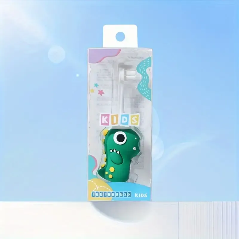 KiddieSoft Dinosaur Toothbrush - Gentle Soft Bristle, Easy to Clean, Fun Cartoon Design, Suitable for Little Ones Aged 3-6 Years, Perfect for Early Childhood Oral Care