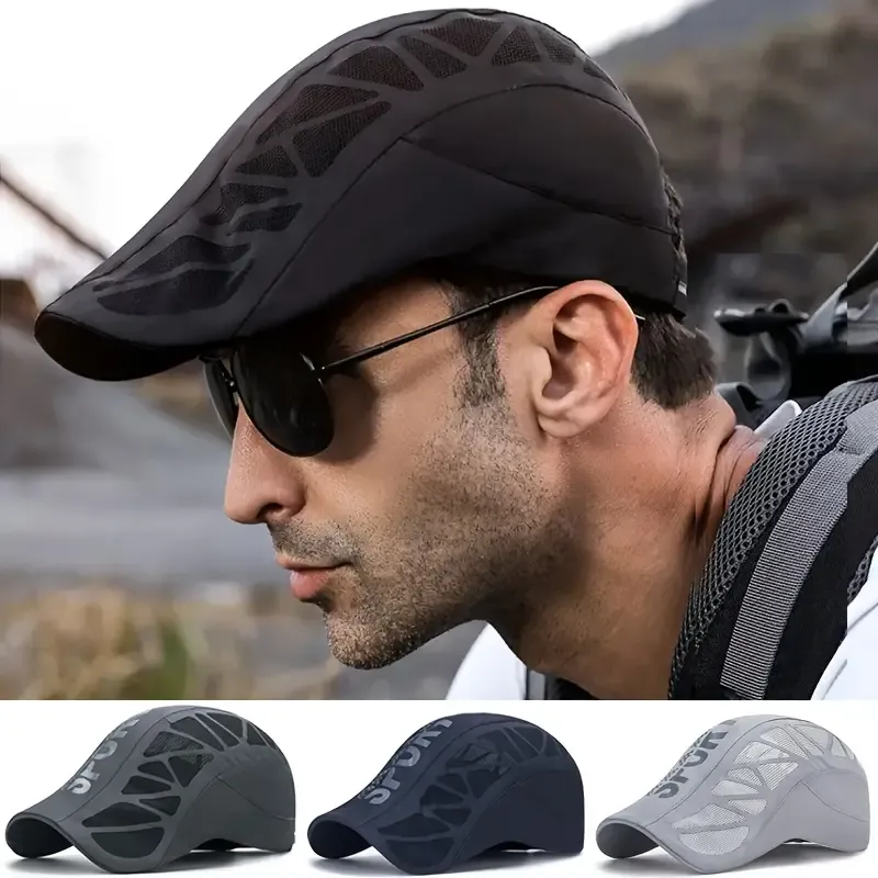 Breathable Quick Dry Premium Peaked Cap - Sport Print Mesh Sun Hat For Casual Leisure Outdoor Sports - Christmas Gift