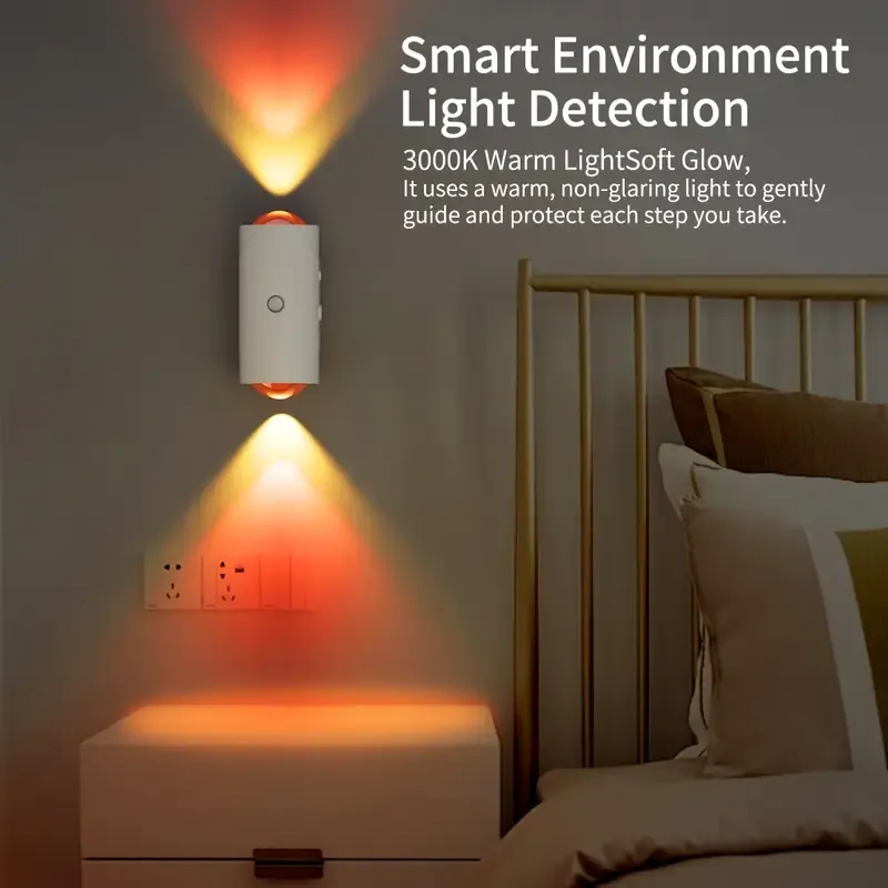 Colorful Gradient Light Atmosphere Night Light Intelligent Human Body Induction Rechargeable Magnetic Magic Color Wall Lamp