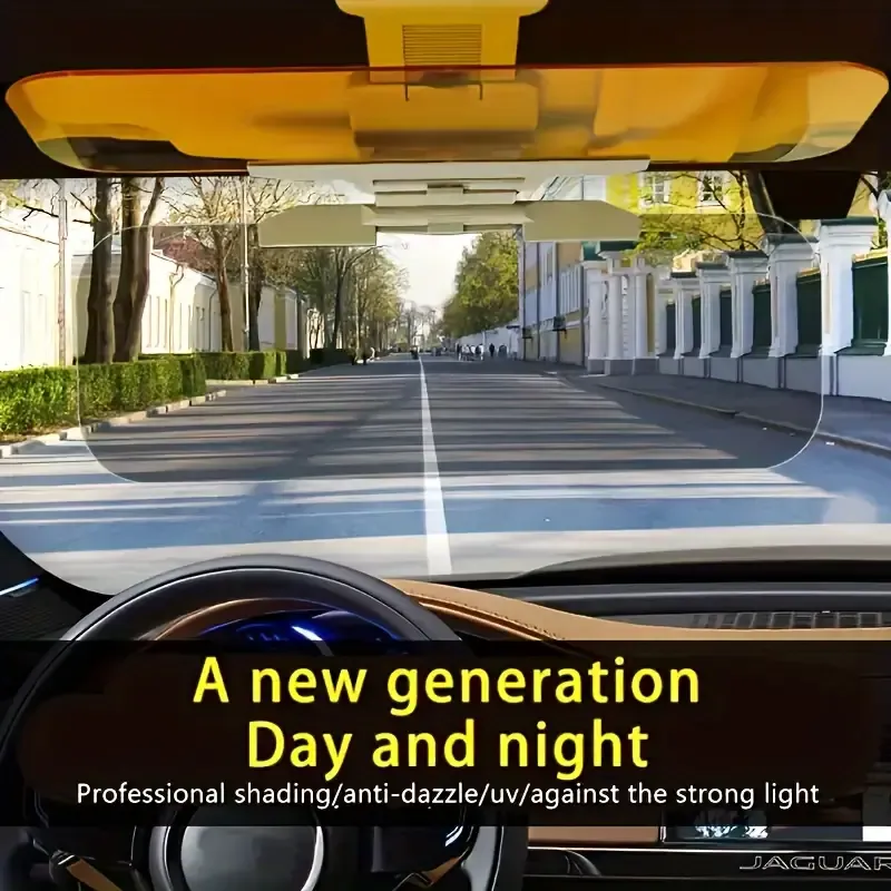 1pc Universal Polarized Car Sun Visor with Anti-Glare Extension, Snap Closure, UV Protection, and Snow Blindness Prevention