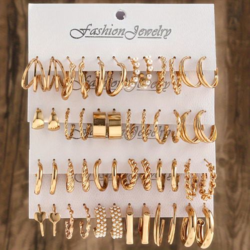 24 pairs of earrings combination set