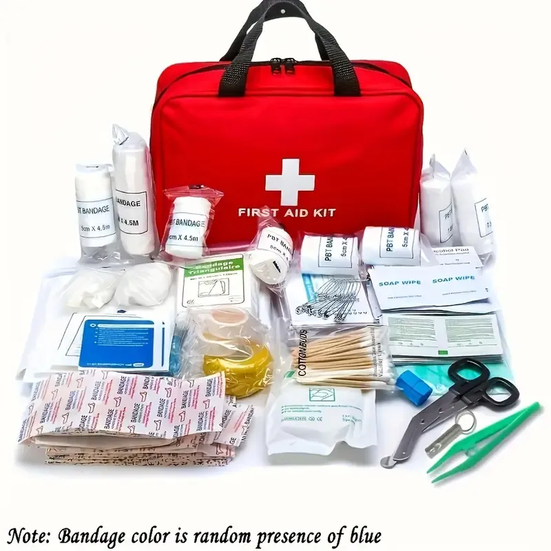 27pcs(173pcs )Multi-purpose Small Large First Aid Kit: Portable Bag For Outdoor Hunting, Hiking, Camping And More - Including Emergency Supplies! Included Accessories