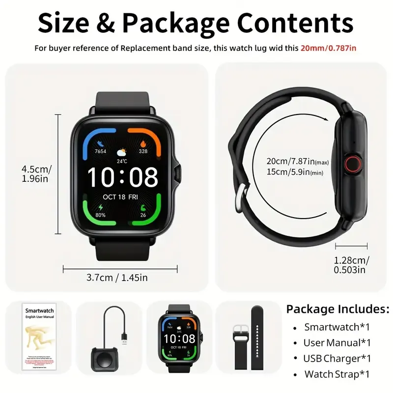Full Touch Screen Sports Smart Watch