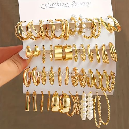 24 pairs of earrings combination set