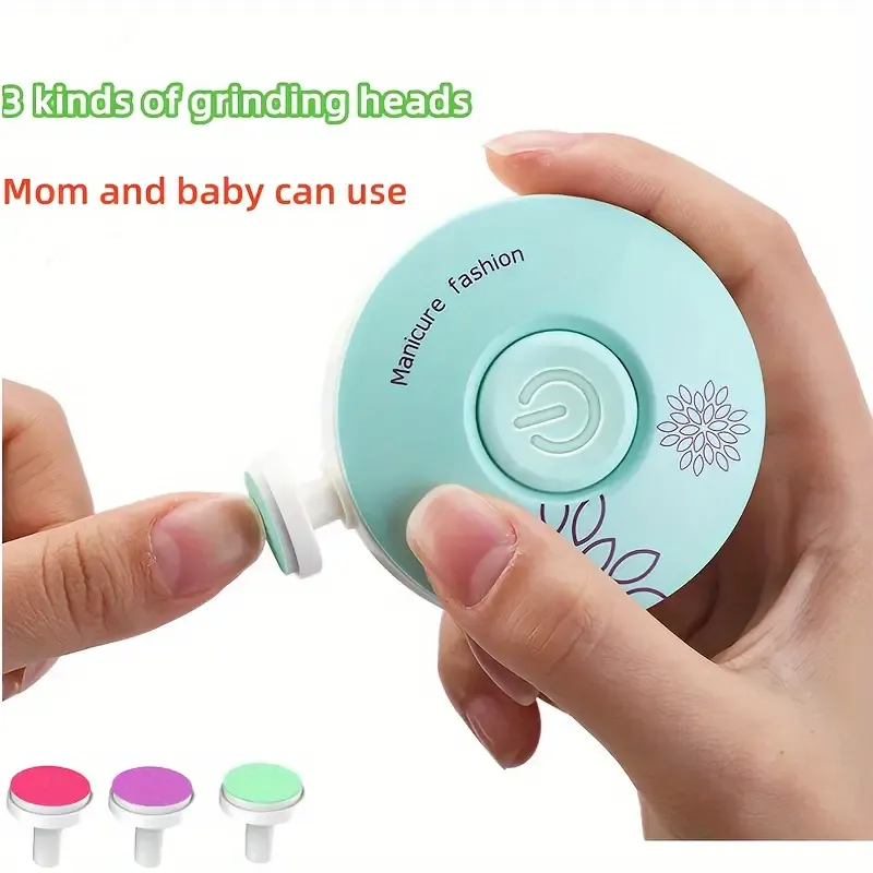 (Without battery)3pcs Electric Baby Nail Trimmer Kid Nail Polisher Tool Infant Manicure Scissors Baby Hygiene Kit Baby Nail Clipper Christmas Halloween Thanksgiving children's gifts