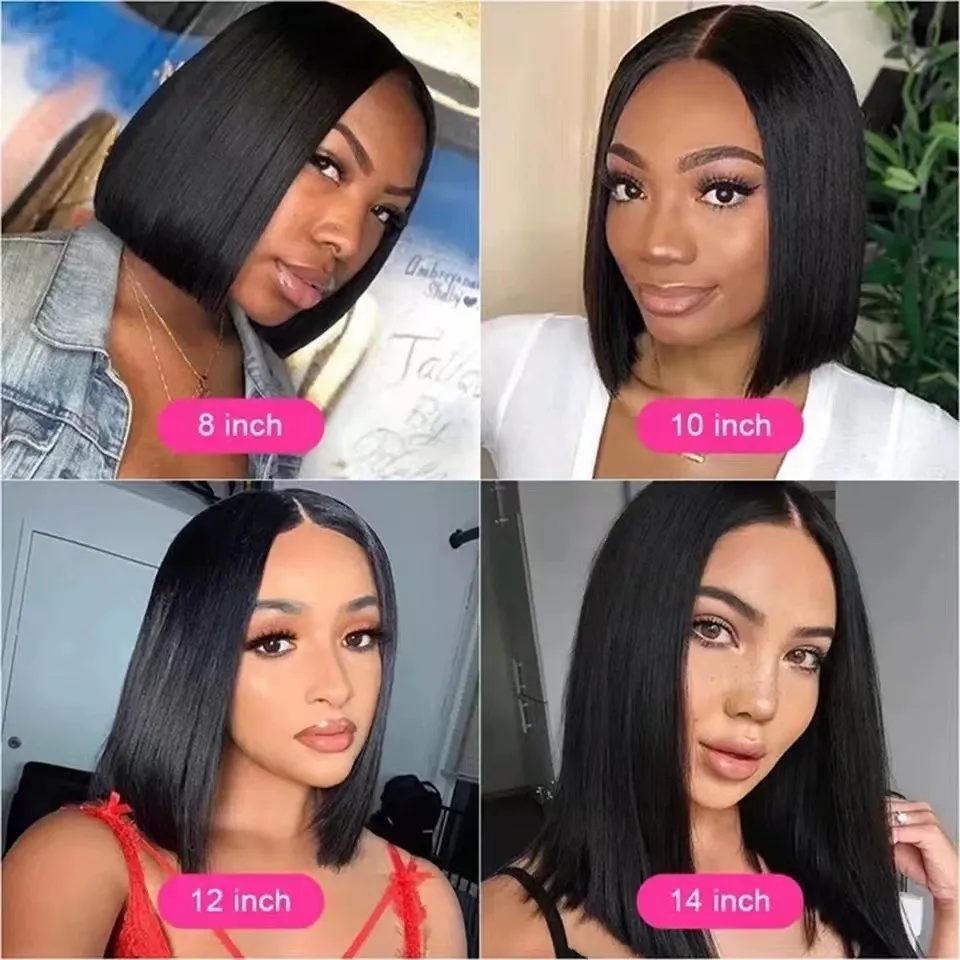 Klaiyi Yaki Straight Put On and Go Glueless Bob Wig 7x5 Pre-Cut Lace Closure Wig Beginner Friendly Flash Sale